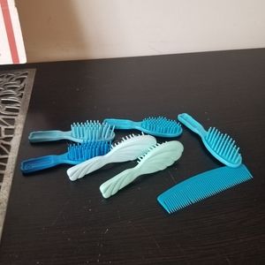 Vintage Mattel Barbie Doll Hair Brushes Combs Blue 80s 90s (7)